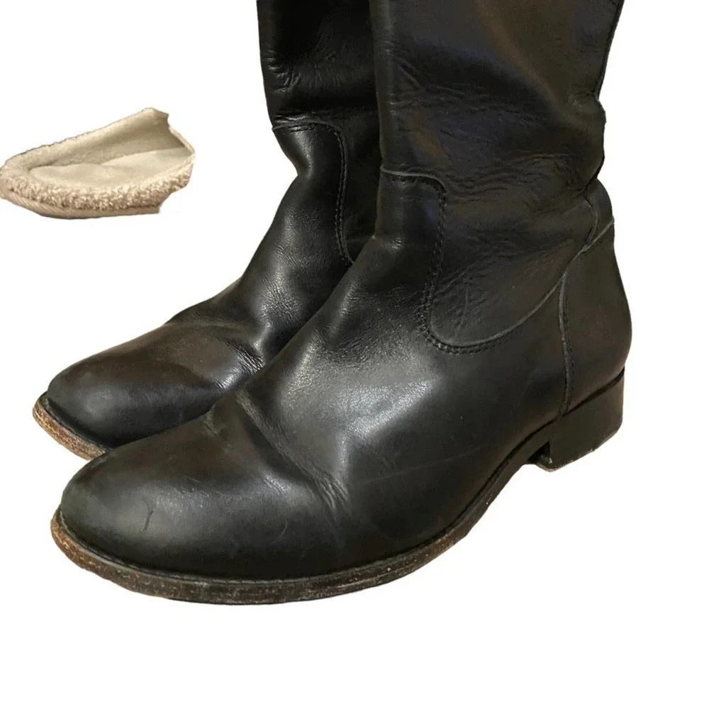 Frye Boots molly knee high size 6 black leather
